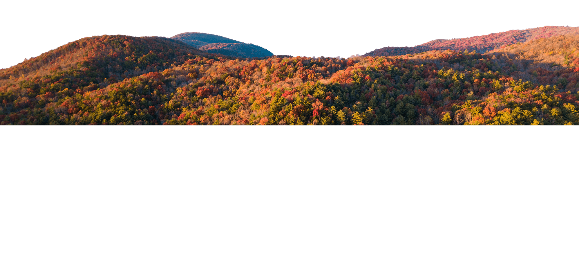 The mid-back layer to a parallax header displaying some beautiful hills during the fall.